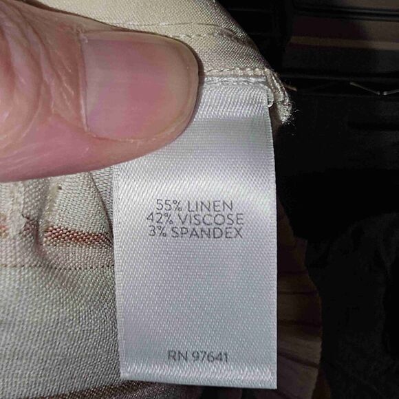 NWT J Jill Womens Barleymult Striped Linen Blend Wide‎ Leg Pants Large - Picture 4 of 4